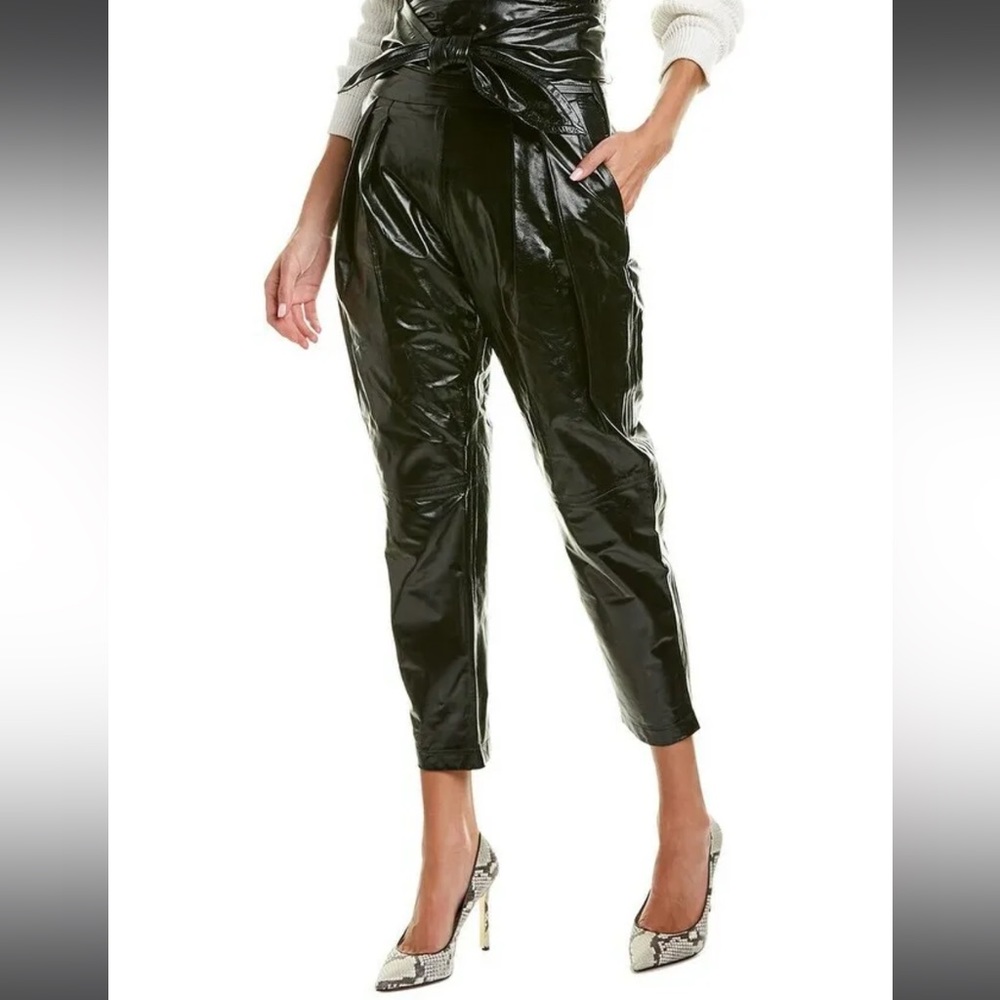 IRO Paris patent leather High waisted leather pants xs